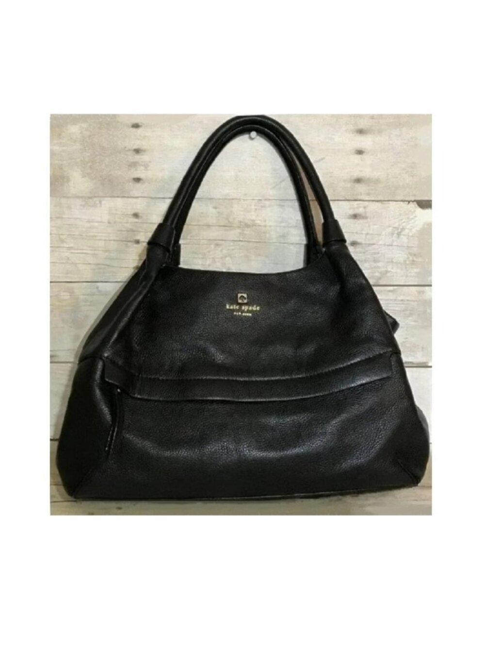 Vintage Kate Spade Tote Bag Grant Park Black Leather Shoulder Bag Satchel Purse